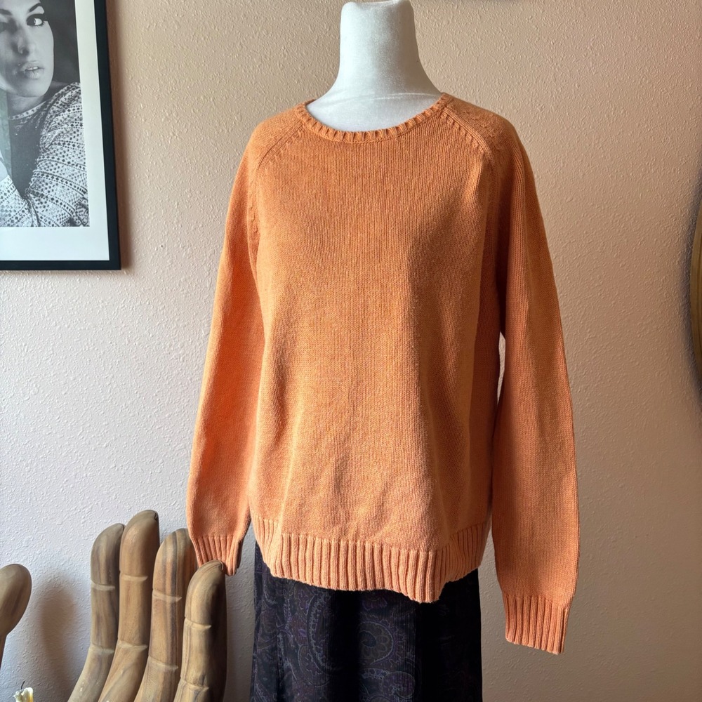 Vintage 90s / 2000s Orange Chunky Knit Sweater